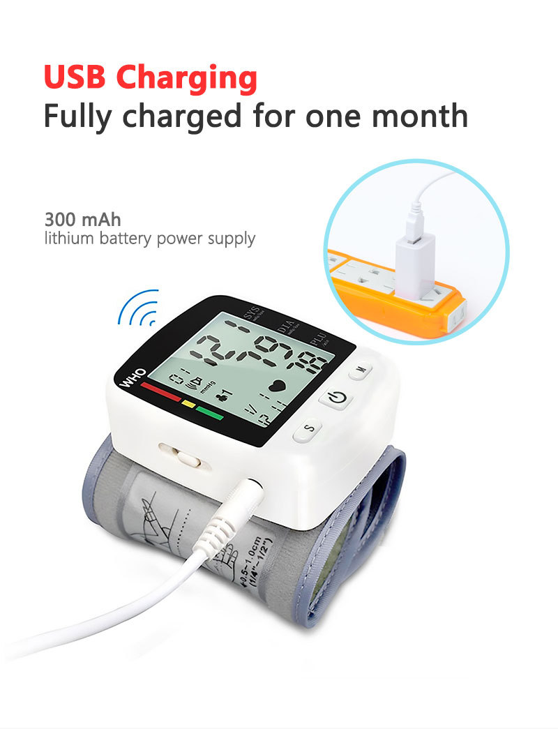 Foreign trade English version home fully automatic smart wrist electronic blood pressure monitor, lithium battery voice blood pressure monitor, blood pressure monitor pic 7