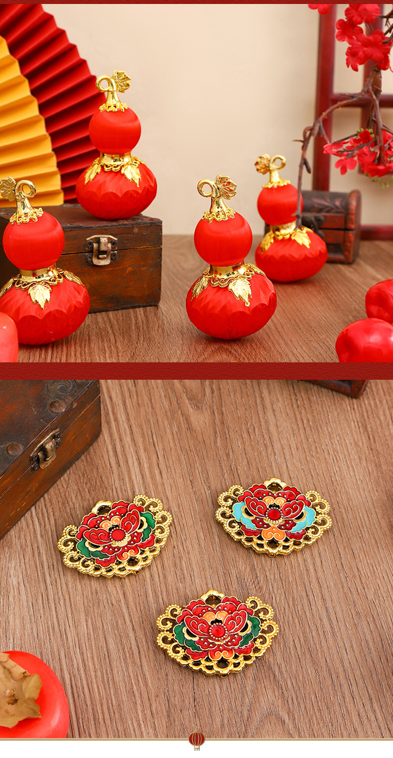 新年喜庆钱袋串挂件室内植物喜庆配件春节用品配饰品配件详情8