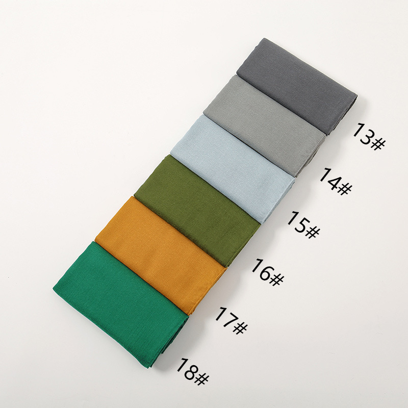 秋冬新款纯色简约百搭棉麻围巾女款外贸热销流行新款单色长巾现货详情14