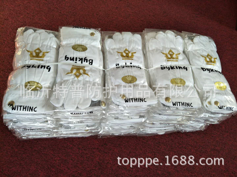 Three-ribbed buckle gloves, ceremonial gloves, pure cotton gloves, military parade command, driver performance, security guard and concierge gloves pic 8