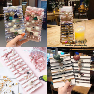 Korean version of ins alloy chain hair band, simple woven hair tie for women, high-elasticity colorful hair tie, small chanel-style hair accessory pic 11