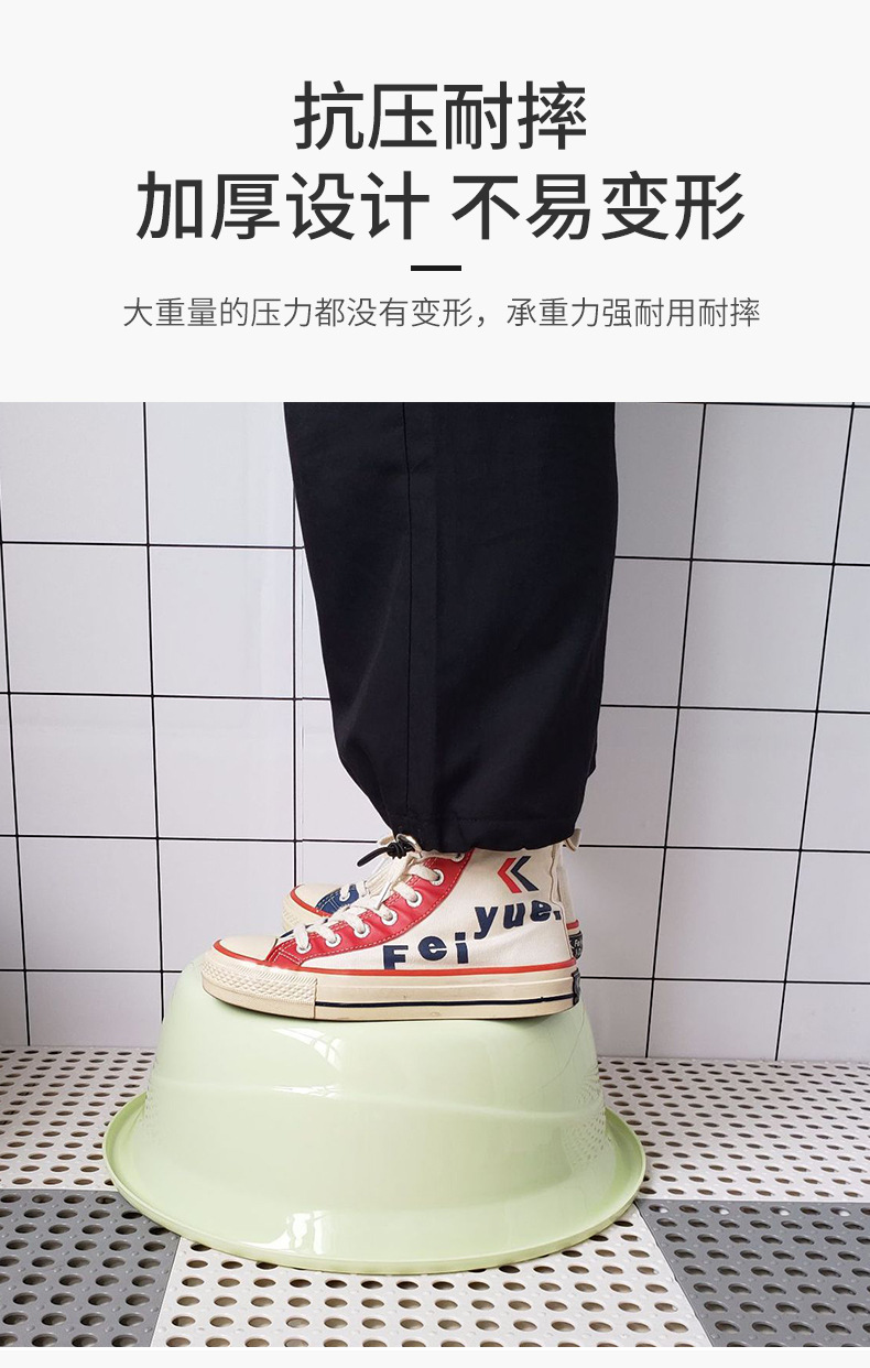 The manufacturer wholesales new thickened household large-sized plastic basins, pressure-resistant standing washbasins, laundry basins and shock-resistant basins pic 3