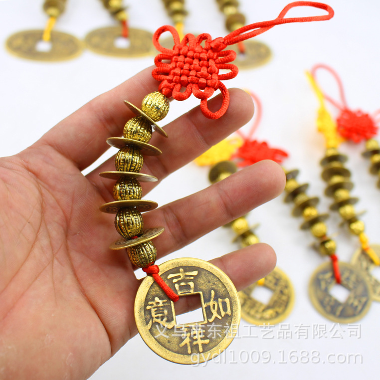 Genuine copper coins, Arhat beads, Five Emperors coins, copper coins, woven Five Emperors coins, pendants, copper coin craftsmanship, hanging signs, and Eight Trigrams plate manufacturers pic 40