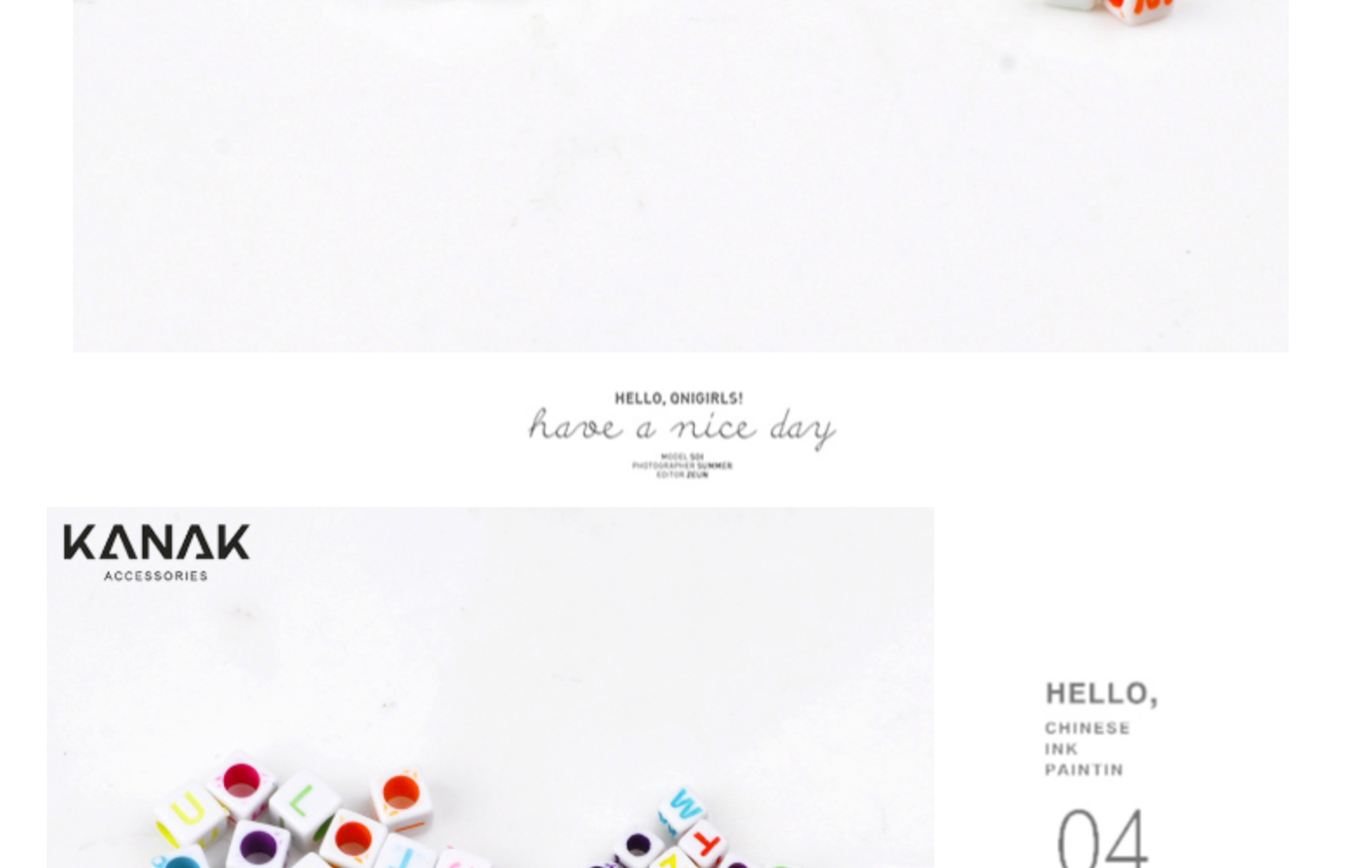 压克力字母珠DIY儿童串珠方块饰品配件散珠方形珠手钥匙链辅料详情9