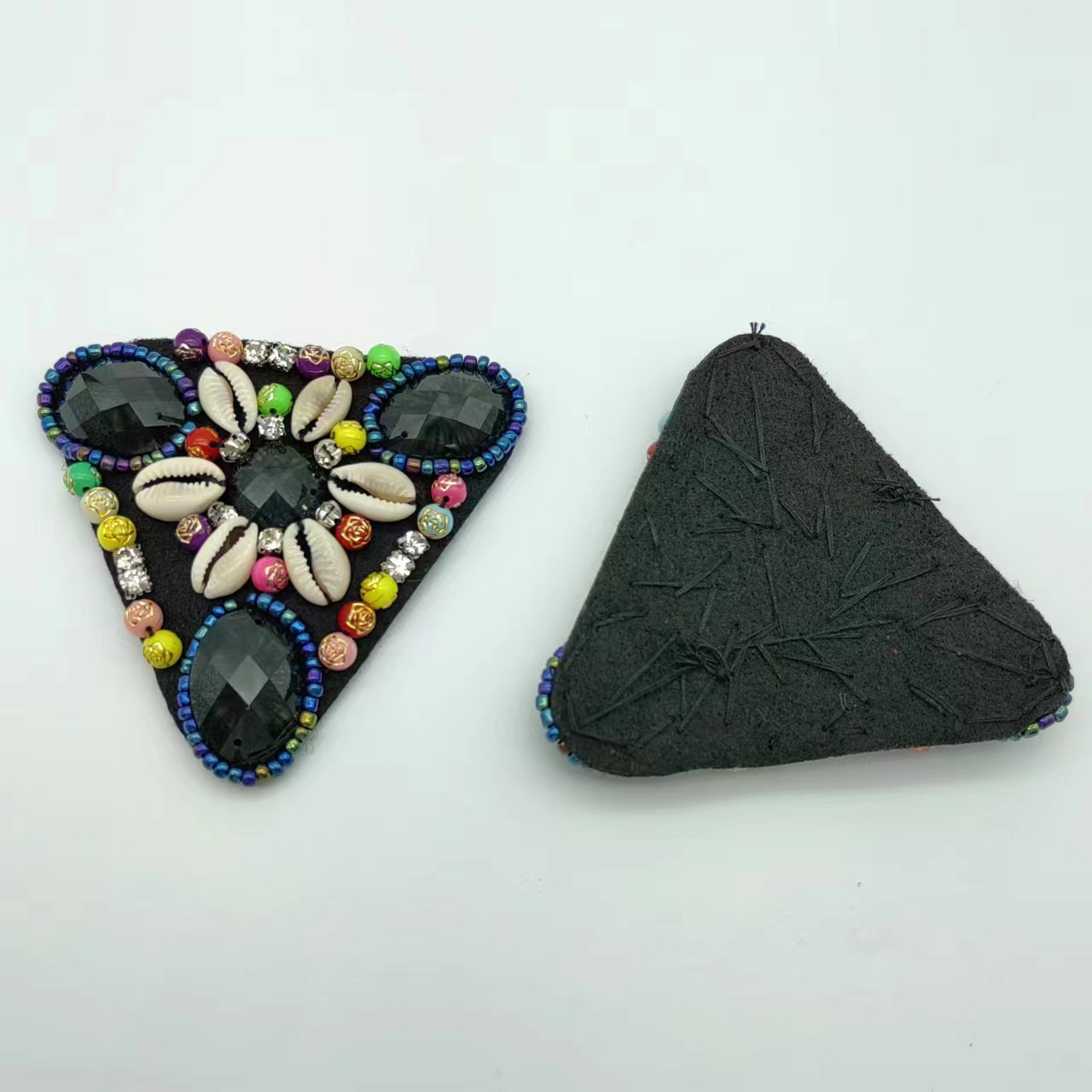 欧美热销彩色米珠串手缝配件diy鞋扣饰品配饰高档鞋花扣腰带装饰详情3