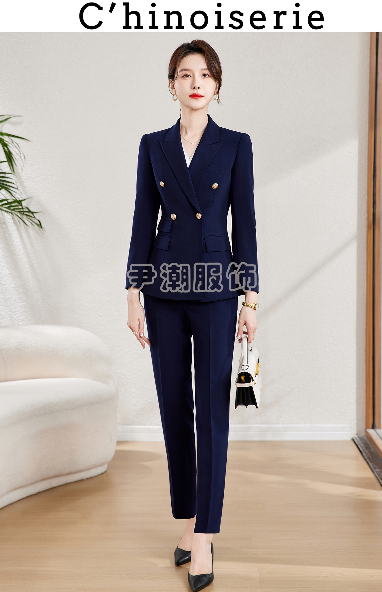 职业装时尚衬衫女装2024春季新款时尚气质百搭小个子管理白领工服详情1
