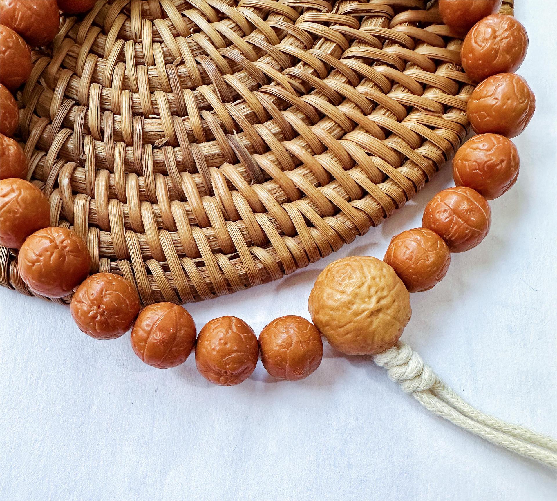 精品猴头菩提雕刻10mm凤眼手持珠鲨鱼背龙须虎爪老型桶珠京八棱财神大土豪猴头菩提子佛珠念珠盘玩手串文玩手链文玩手串详情31