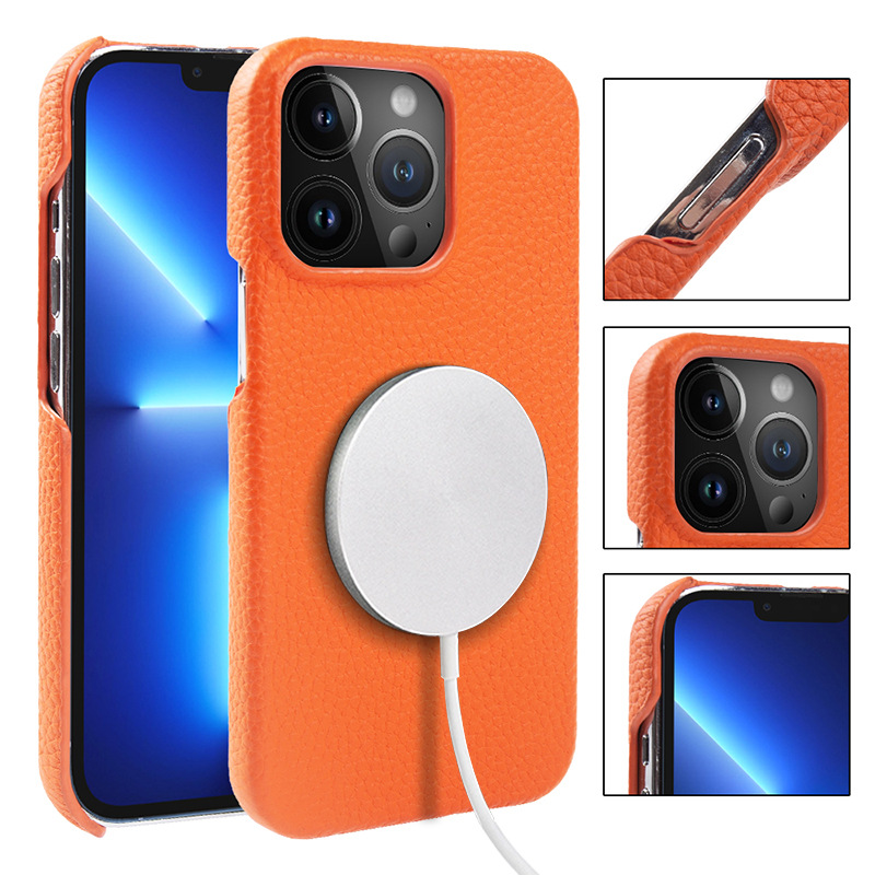 适用苹果13手机壳真皮iPhone 15手机壳12保护套简约16pro苹果壳14详情2
