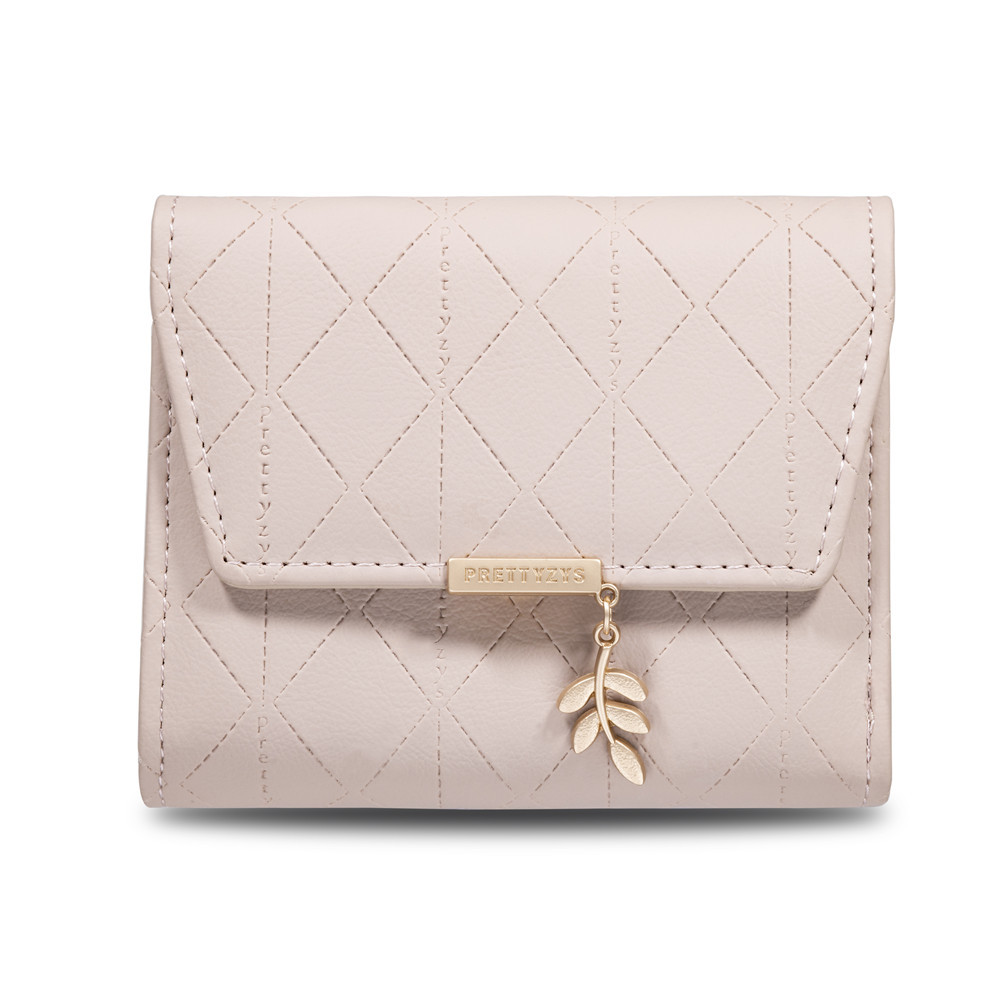 普瑞蒂钱包女新款日韩版小清新折叠搭扣拉链短款钱夹多功能零钱包详情9