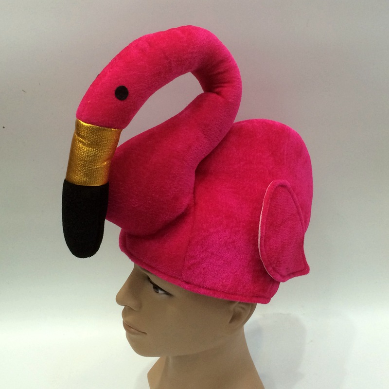 Yiwu Qianfang Festival Wig Hats, Flamingo Hats, Swan and Bird Hats Manufacturer, various export animal festival hats 2555 pic 4