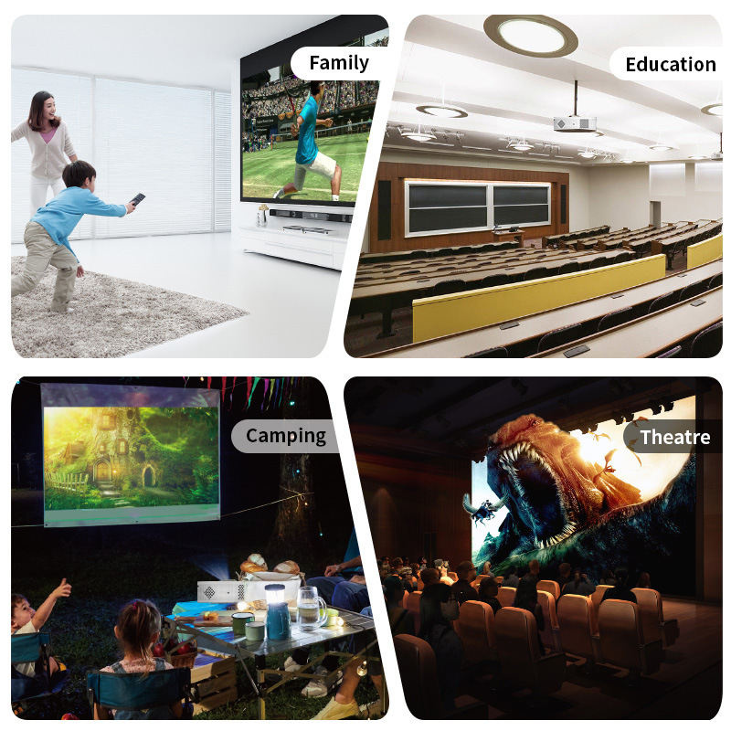 Cross-border Z8 Overseas Android 32G high-definition projector for home use, portable wireless screen projection, mobile phone wifi, home theater pic 5