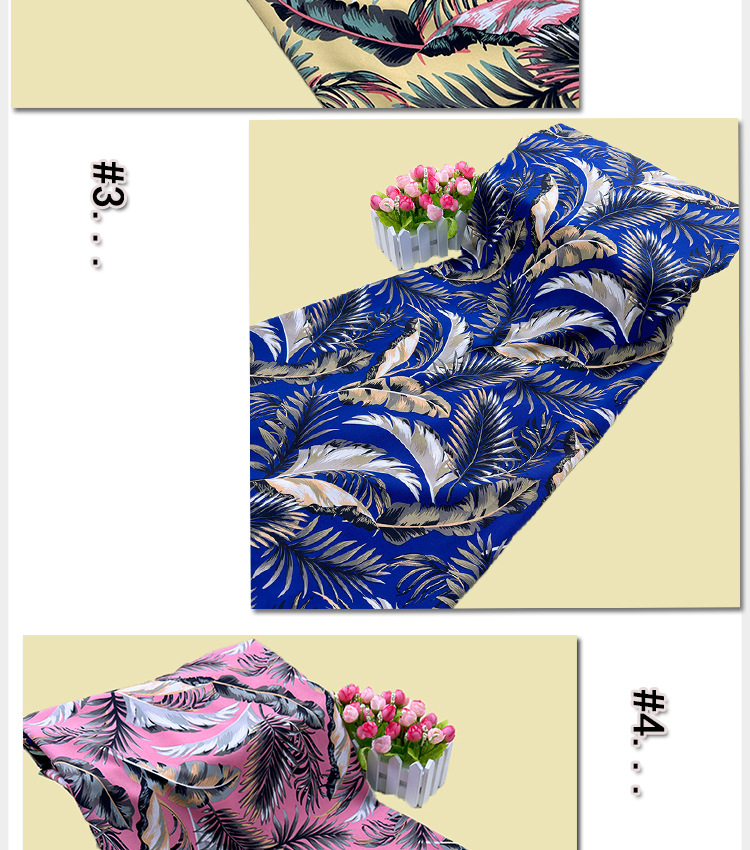 Direct sales from the manufacturer of polyester fabric beach pants, beach dresses, plain chiffon four-sided elastic fabric pic 11