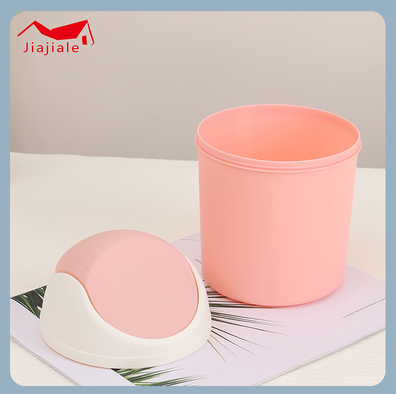 桌面垃圾桶小巧可爱迷你创意卡通多功能笔筒家用塑料送DIY贴纸详情13