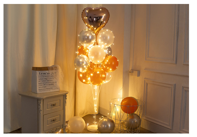 生日装饰发光气球13球派对宝宝周岁支架桌飘立柱气球场景布置详情5