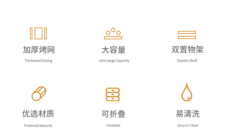 Large barbecue grill, portable folding barbecue rack, outdoor camping barbecue rack, grilling and frying dual-purpose carbon grill, outdoor barbecue rack, stainless steel barbecue rack, outdoor supplies, camping supplies, grill pic 2