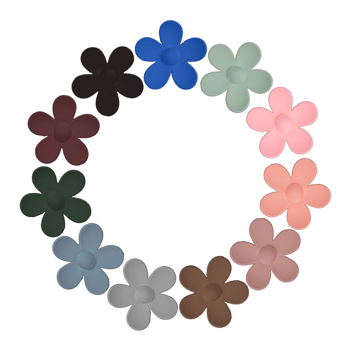 跨境新款拉丝鎏金鸡蛋花抓夹小号紫荆花编发碎发夹高级感金丝发饰详情5