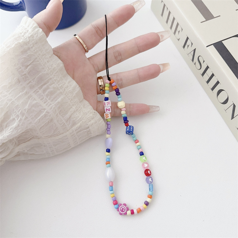 飞蝶蝶饰品新款手机链串珠手机挂绳手机壳挂件防摔防丢厂家直供详情8