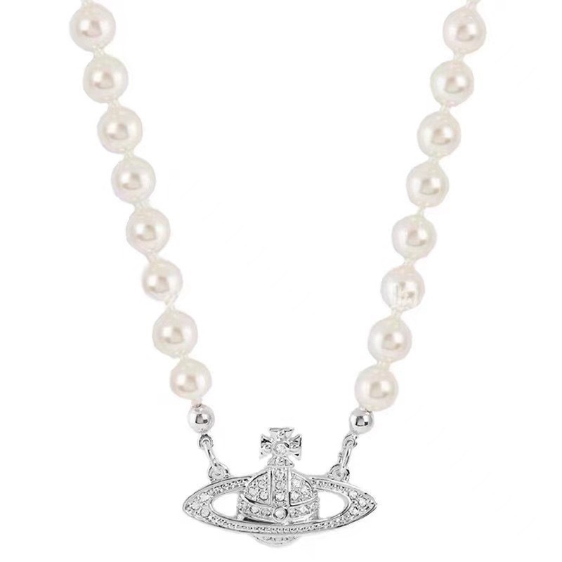 热卖西太后土星经典款珍珠项链女轻奢小众NANA同款锁骨链高版现货详情4