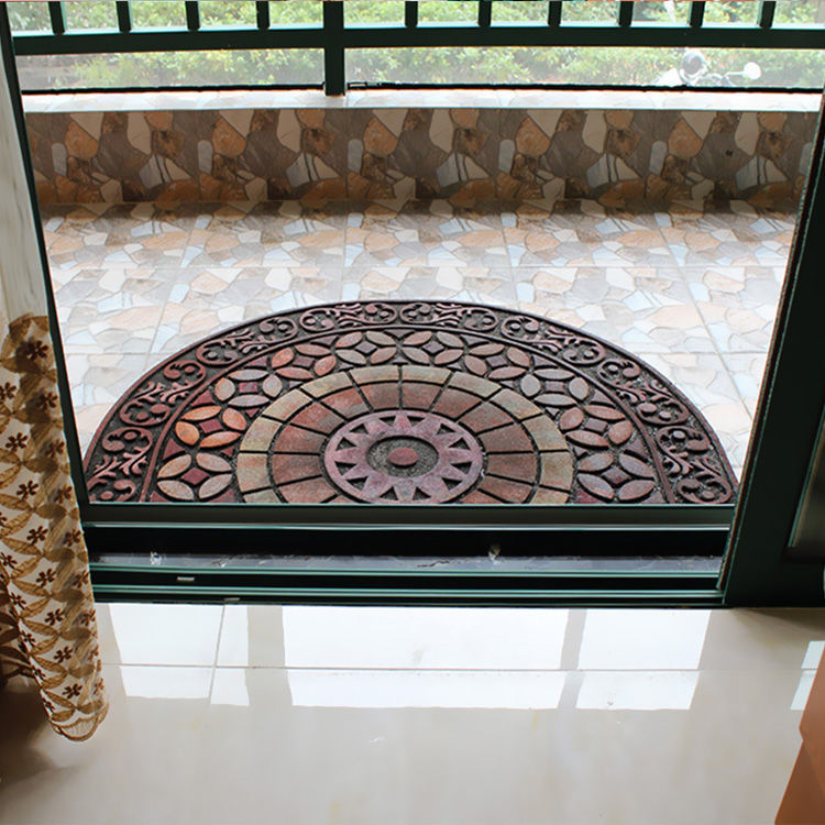 欧式大门口地垫入户门垫半圆形室外门外橡胶塑料门前进门踩脚垫子详情7