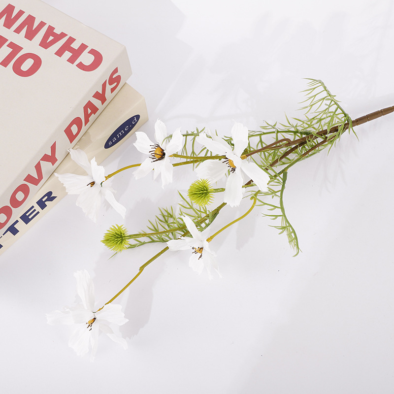 厂家直销仿真小雏菊5头洋甘菊荷兰菊仿真花假花拍摄道具装饰摆件详情6