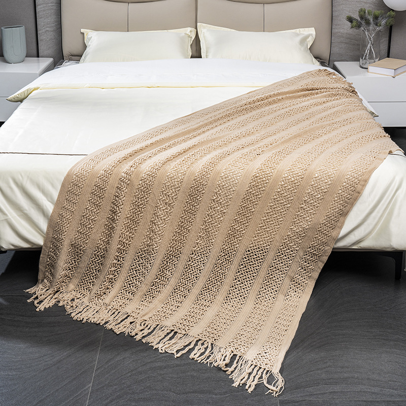 Cross-border blanket, office nap blanket, blanket, summer bed cover, sofa cover blanket, travel woven blanket pic 7