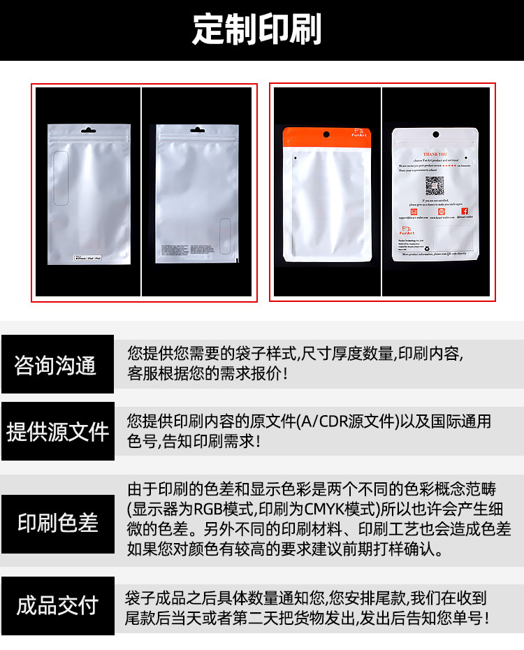 White pearlescent film yin-yang bone bag jewelry phone case self-sealing bag data cable sealing bag semi-transparent pearlescent bag pic 12