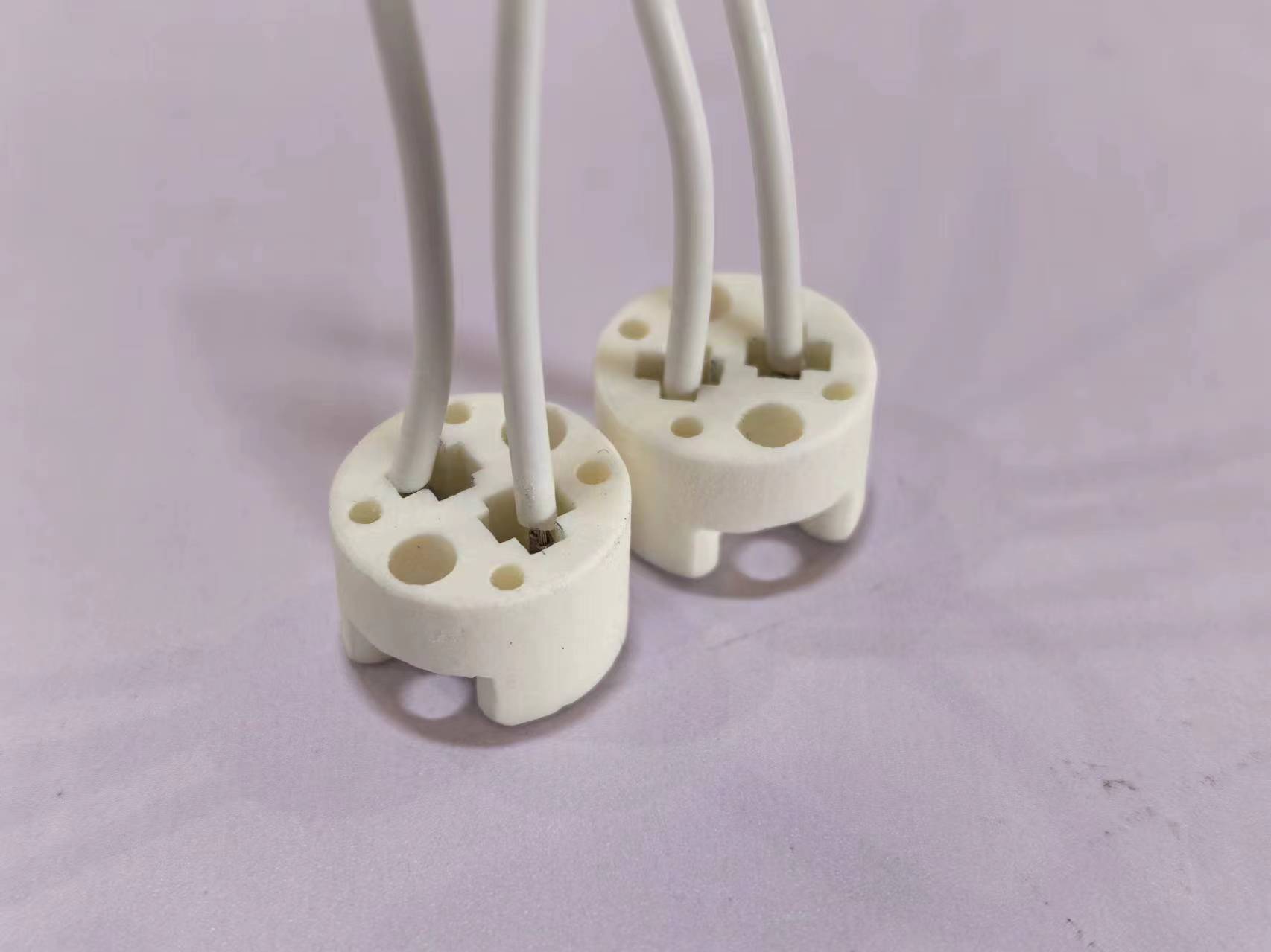 Ceramic lamp head lamp base, halogen lamp base, MR16 lamp base with 10cm line chandelier, led light source accessories manufacturer wholesale pic 2