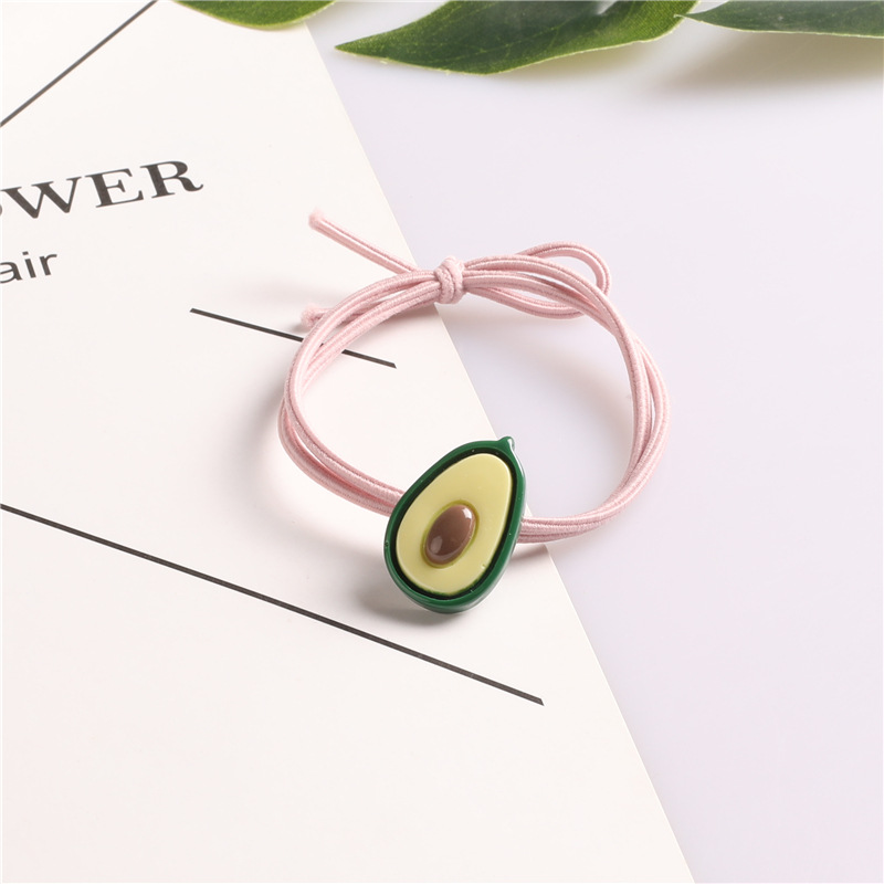 Korean forest-themed girl rubber band, Internet celebrity hair tie, avocado cartoon hair tie, colorful hair tie rubber band pic 15