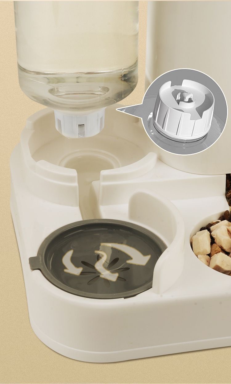 工厂现货宠物碗立式大容量自动喂食器饮水器猫碗狗碗水粮一体跨境详情7