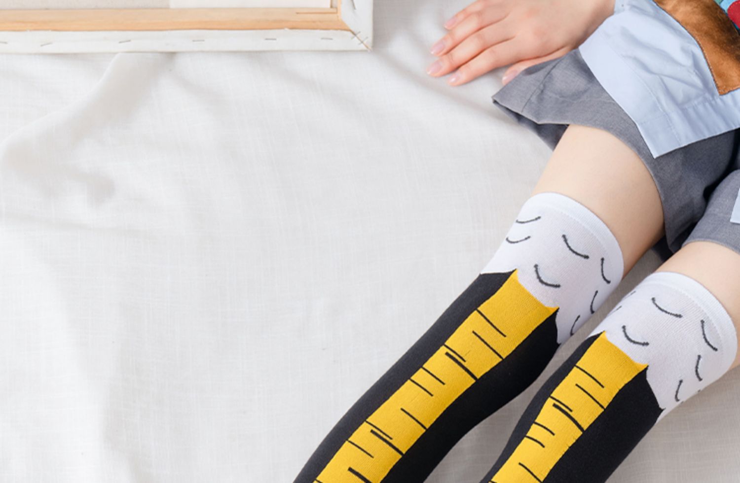 袜子女春秋新款潮流鸡爪袜健身运动休闲袜网红抖音搞怪瘦腿过膝袜详情11