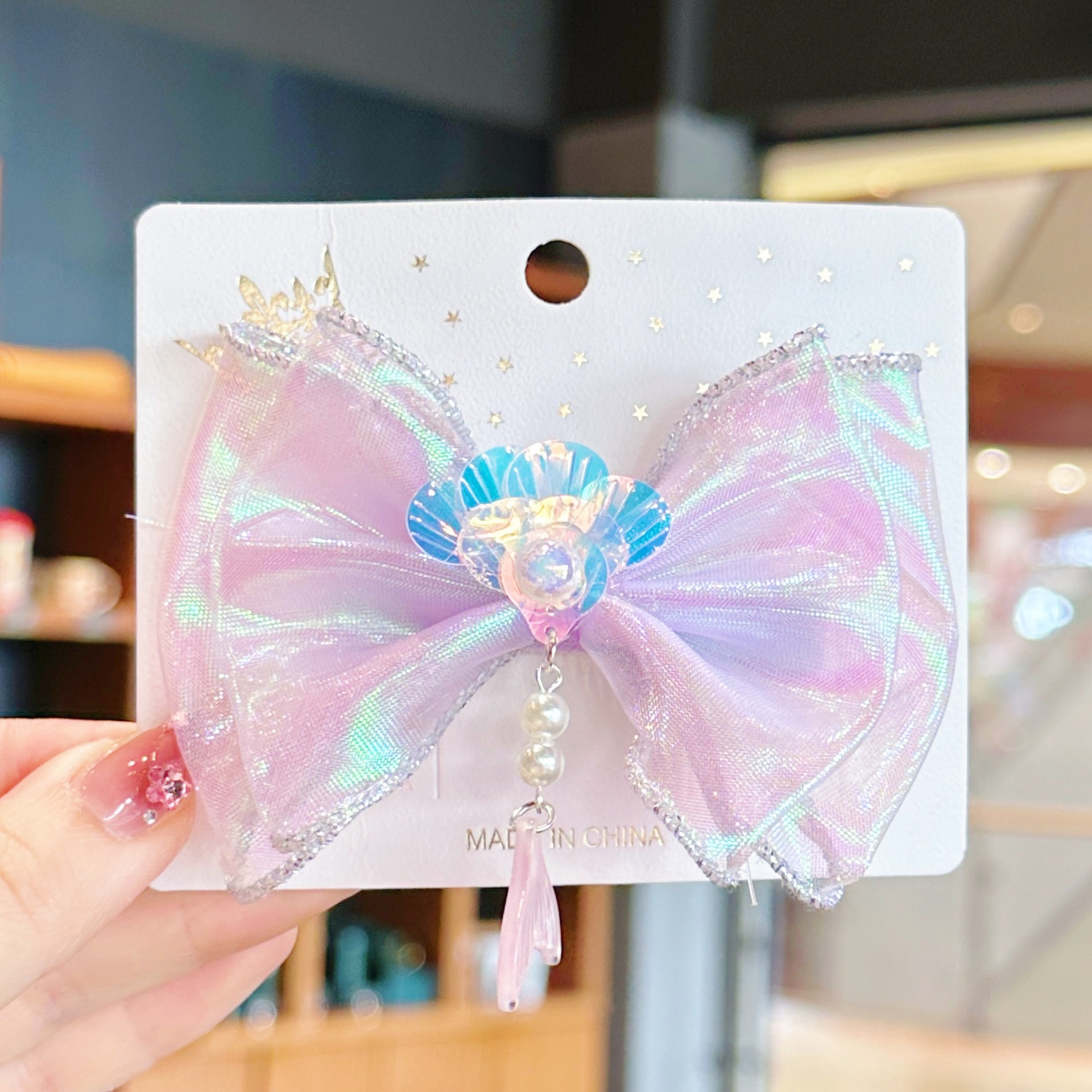 儿童日系 国潮系列精致鱼尾压夹可爱少女甜美超仙鸭嘴夹网红儿童发夹发饰详情16