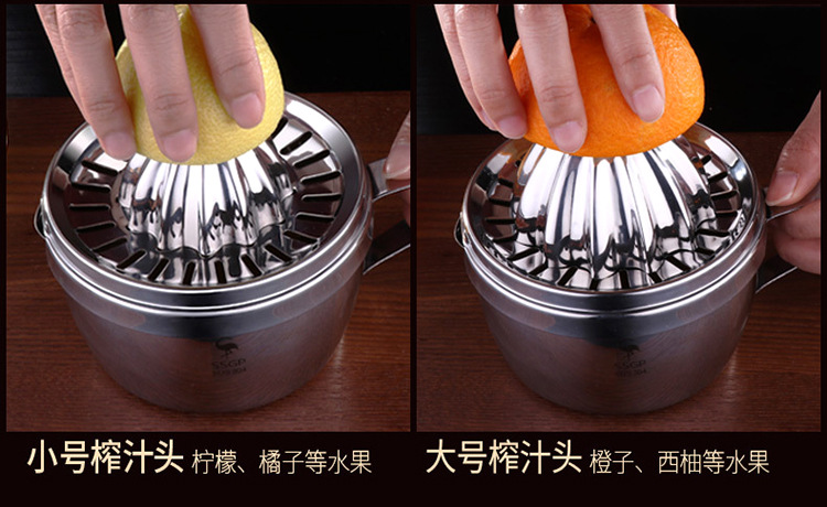 Portable 304 stainless steel manual juicer, mini hand-pressed juicer for lemon and orange juice, household small juicer cup pic 15