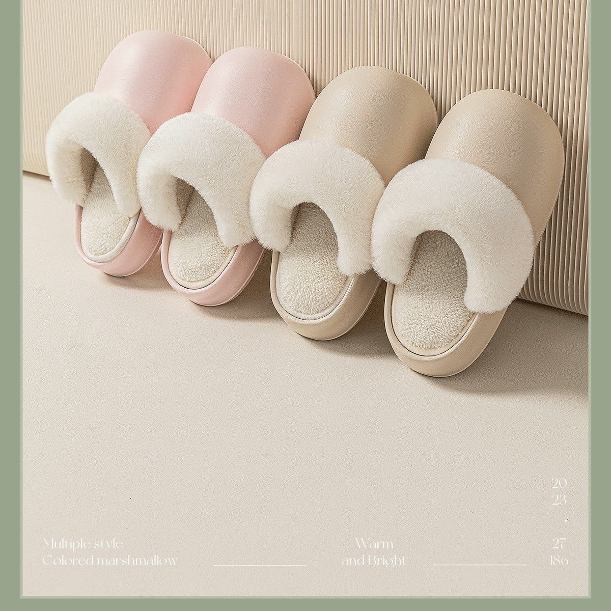 2023新款卡哇伊女款秋冬季棉拖鞋 可拆卸可拆洗 居家用防水保暖厚底 搭配可爱玩具款式详情15