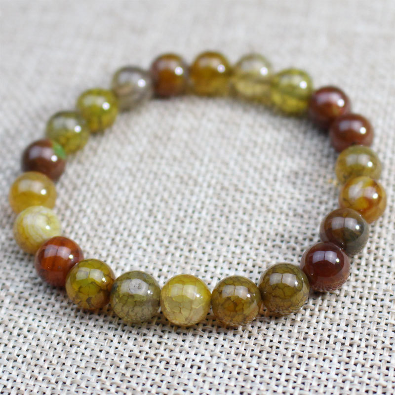 龙纹玛瑙手链男女简约百搭创意佛珠原石玉髓手串水晶饰品厂家批发详情3