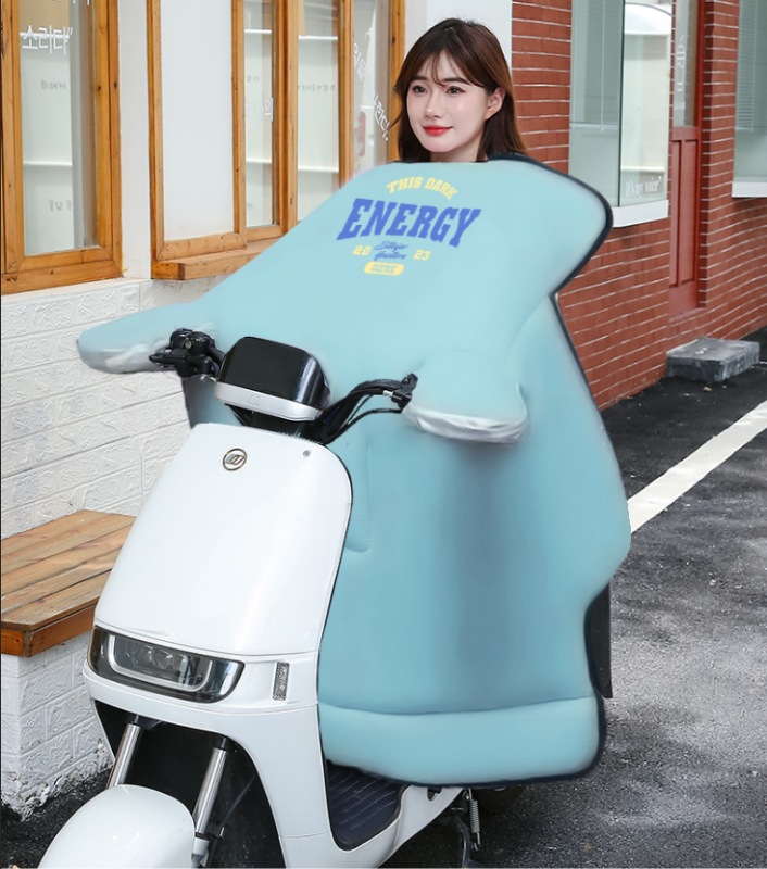 冬季新款电瓶车挡风被加厚保暖三轮车防风被简约骑行侧翼挡风套详情11