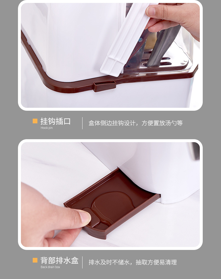 New dust-proof knife rack, multi-functional kitchen storage rack set combination, large-capacity seasoning box storage rack pic 16