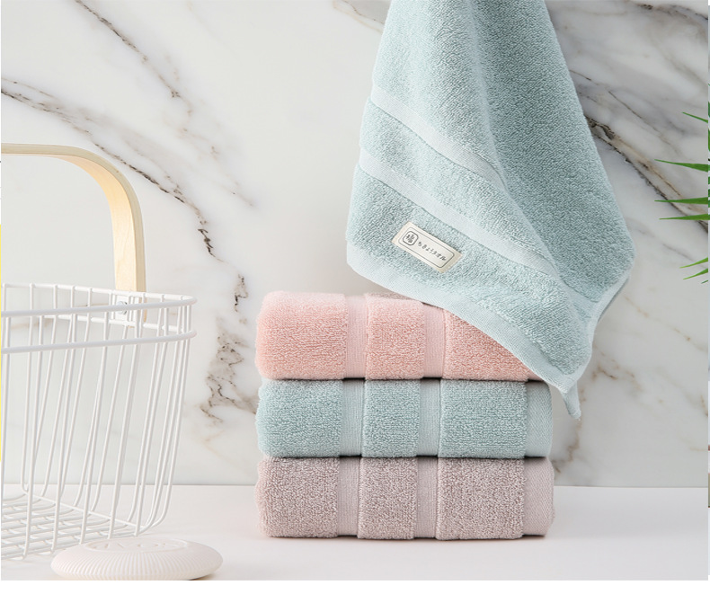Tinglong cotton towels are plain, soft, absorbent, and available for adult home wedding gifts. Pure cotton towel stickers are in stock pic 3