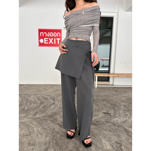 GAGD white Tencel wide-leg jeans for women, simple, loose and drape straight-leg jeans pic 9