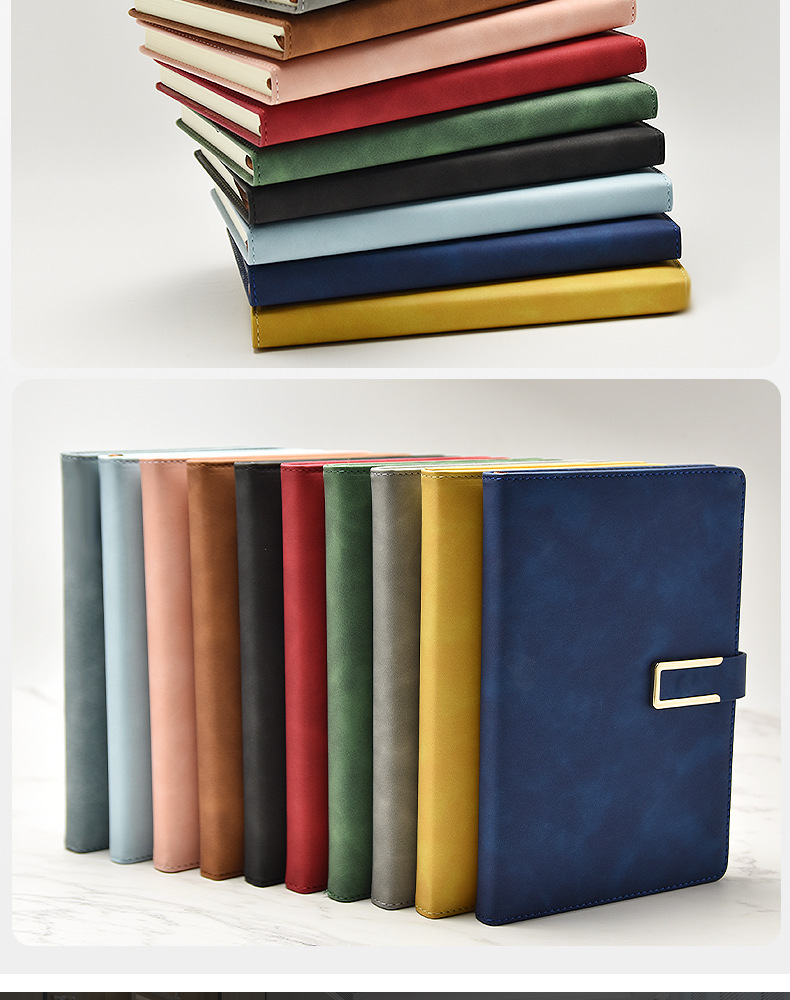 Wholesale business meeting record book with a5 buckle and logo printing, B5 office and study stationery diary notebook pic 17