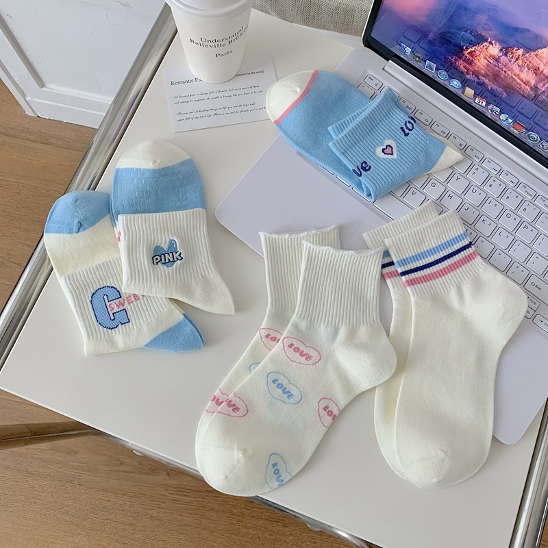 无骨袜子女五分袜春夏薄款短筒网眼透气防臭运动袜精梳棉学生短袜详情8