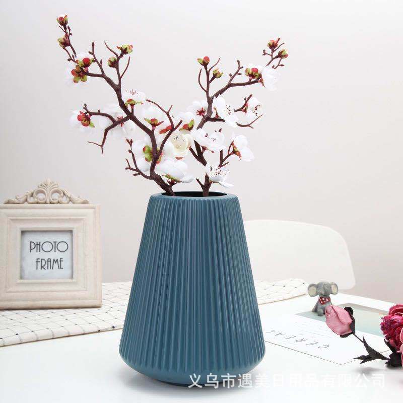 小清新仿真塑料花瓶  创意塑料花瓶 新品PE耐摔花瓶详情4