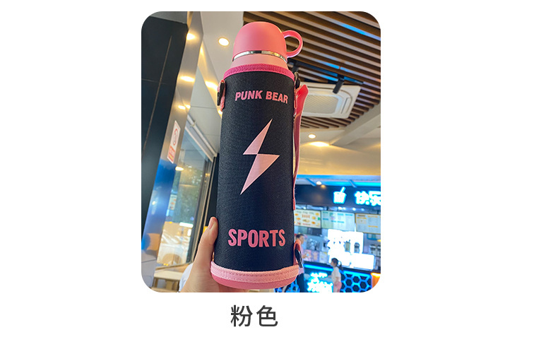 Punk Bear brand large-capacity 316 insulated flasks, 1L large water cups, portable outdoor water bottles, insulated cups wholesale pic 20