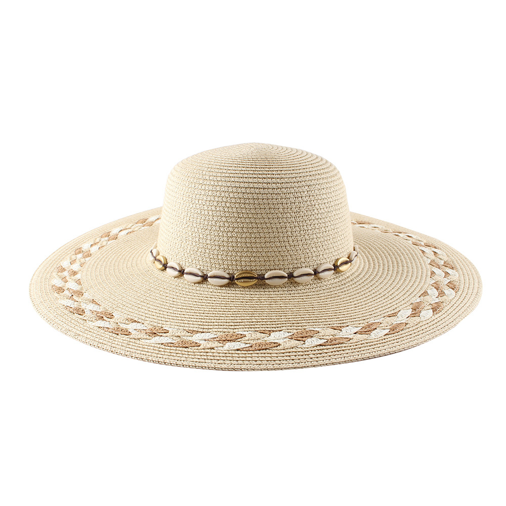 Protector solar Señora Gran longitud trenzada visera sombrero nuevo estilo sombrero de moda mujer versión coreana primavera verano viaje playa sombrero de paja personalizado pic 5