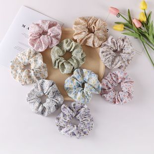 Wholesale French satin large intestine hair band, Korean style ins solid color fabric high-end hair accessory, extra-large pig large intestine hair band pic 9