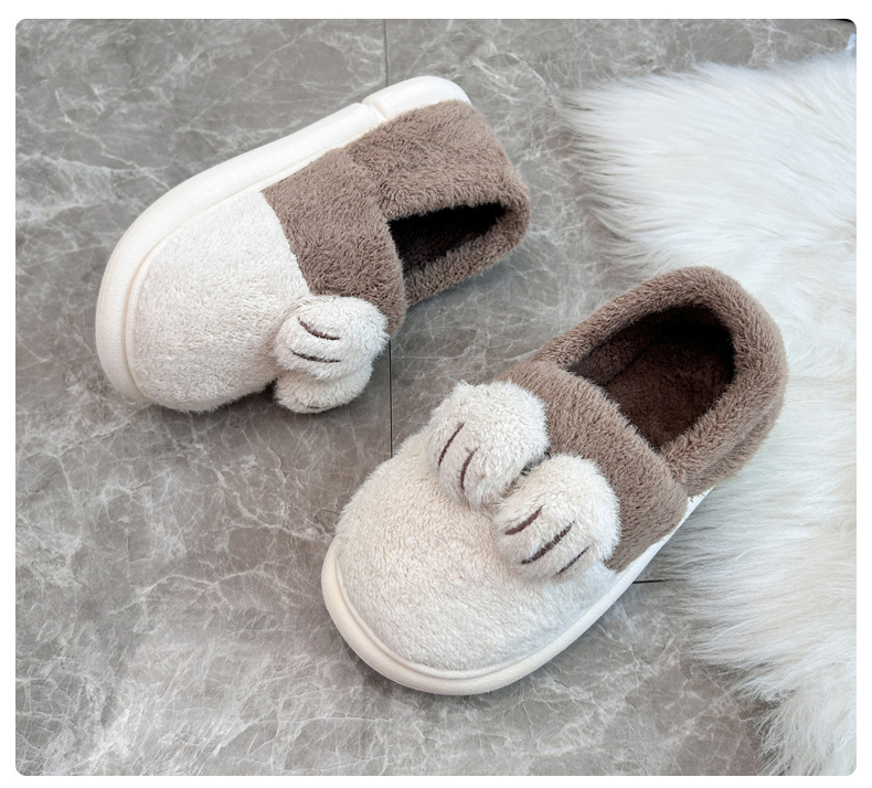 新款拖鞋儿童棉鞋冬季软底防滑家居宝宝男童女童保暖毛绒鞋子详情29