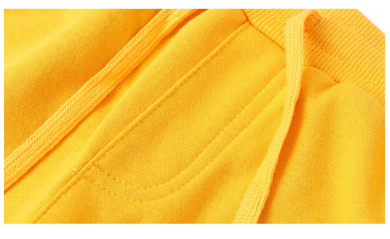 春季韩版新款男童运动长裤 大童纯色加厚毛圈卫裤女童裤子批发详情37