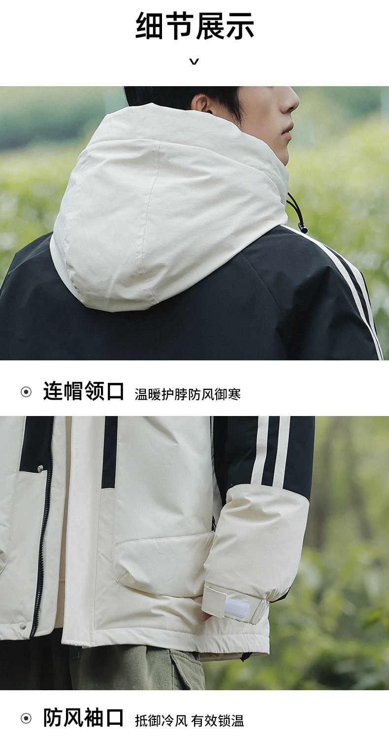 羽绒服男女同款短款冬季潮连帽外套装冬季新款加厚保暖高级感上衣详情27