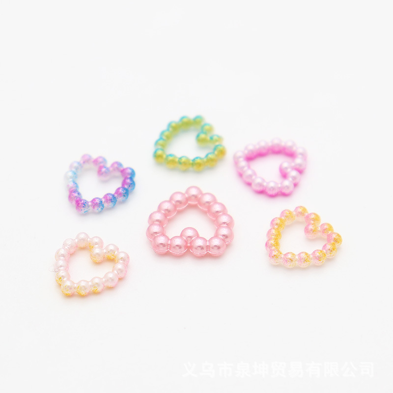 Factory direct sales of colorful ABS imitation pearl, irregular-shaped loose beads, cream resin, phone cases, hair clips, diy accessories pic 4