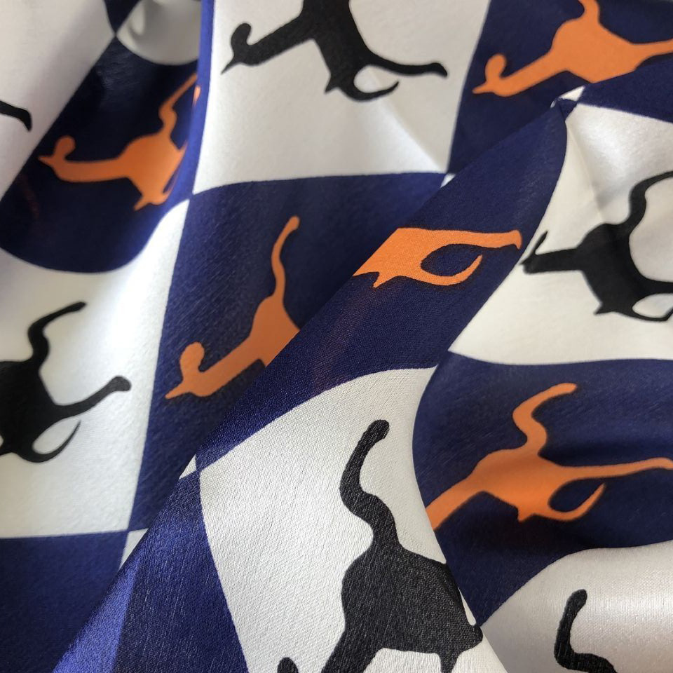 Wholesale silk scarves for overseas gifts and return gifts, cross-border silk autumn and winter decorative plain crepe satin 53cm floral neckerchiefs, small square scarves pic 37