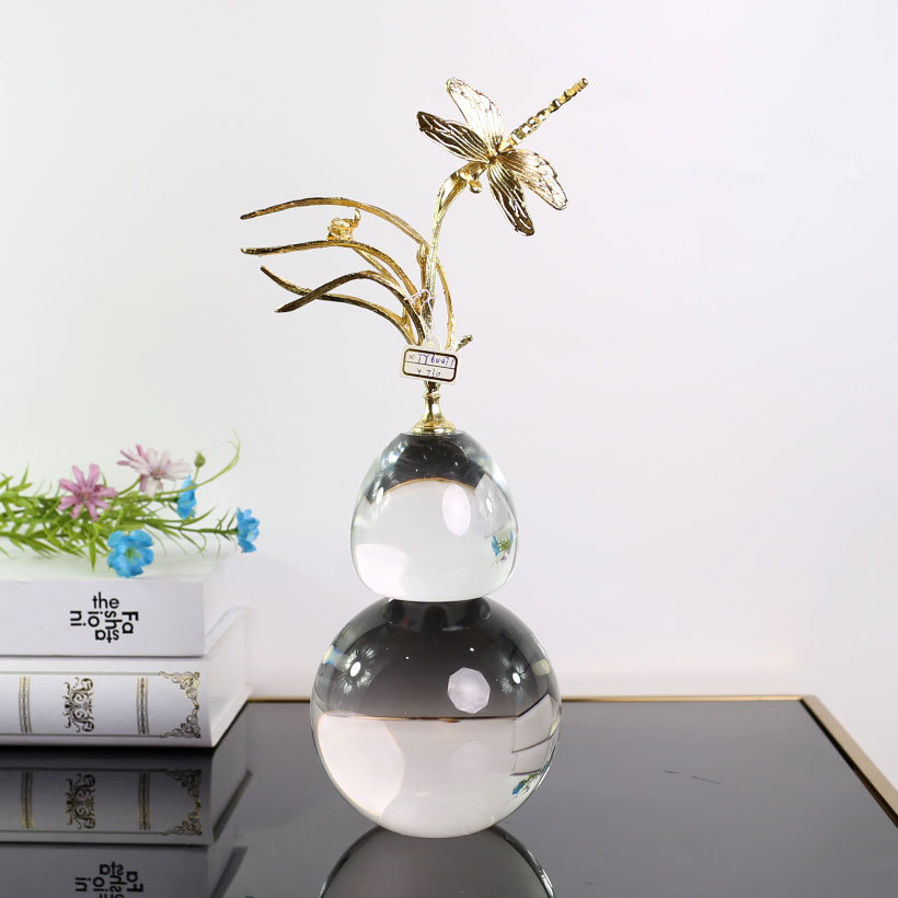 Housewarming gift creative home, crystal gourd art display, TV cabinet, living room decoration, modern light luxury handicrafts pic 19